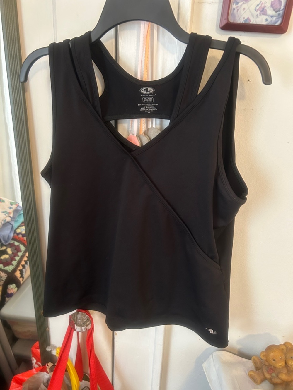 Athletic Works Black Racerback Tank vintage top
